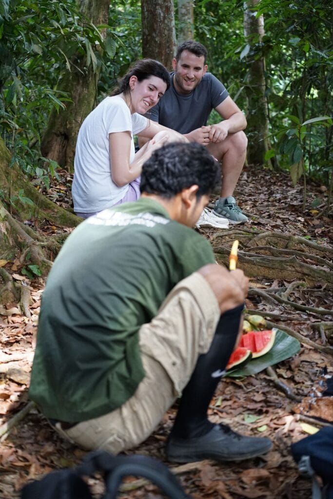 three hours jungle trekking