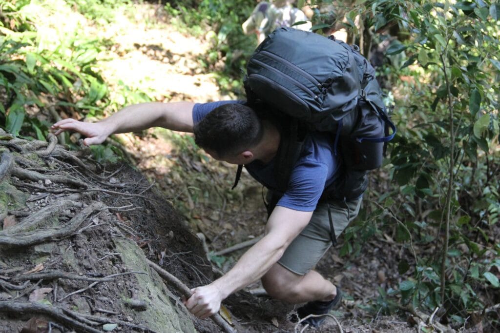 three hours jungle trekking